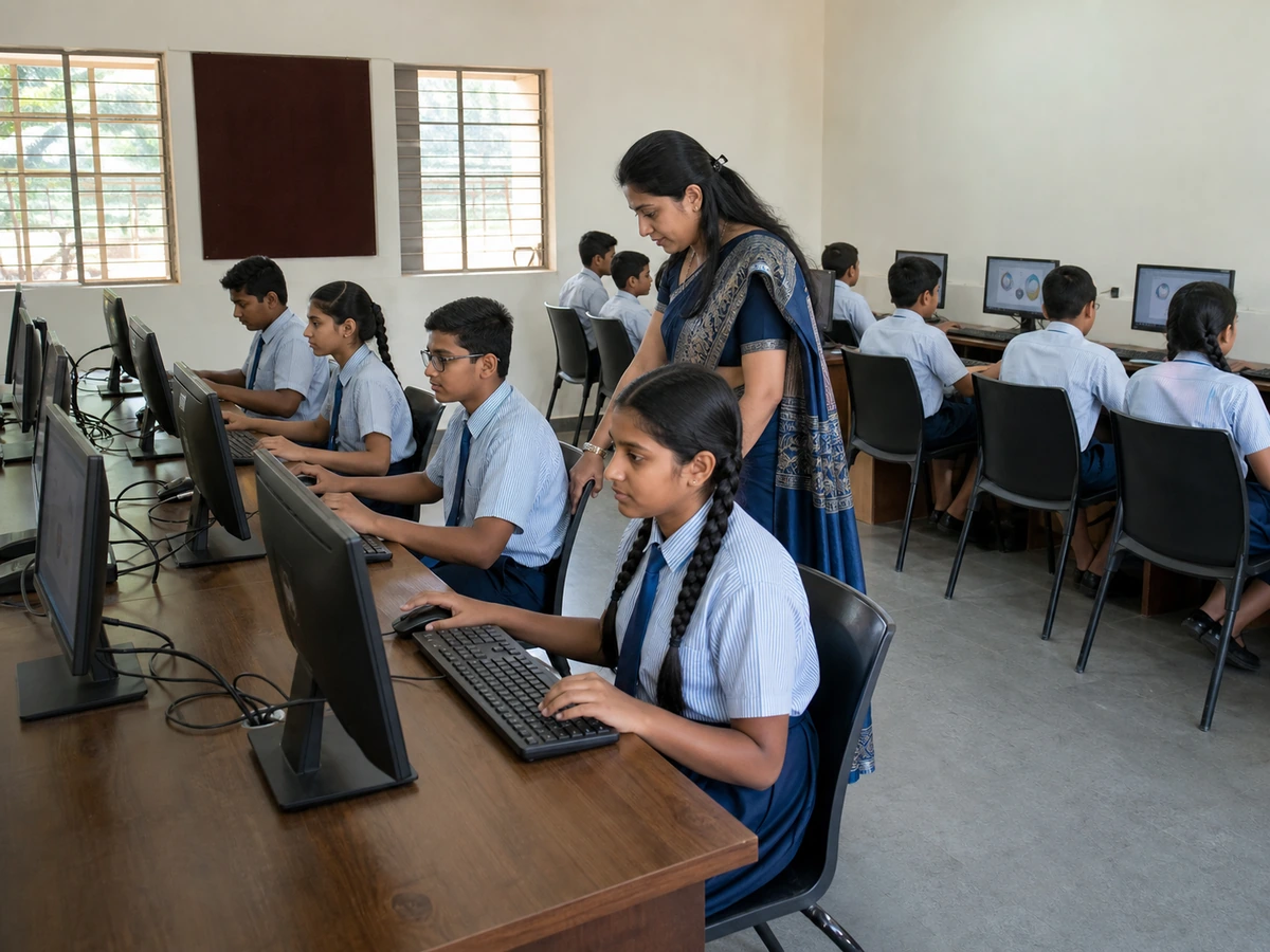 Representative image of a school computer laboratory