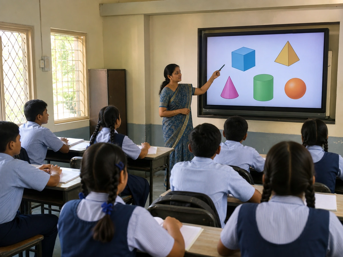 Representative image of a smart classroom teaching session