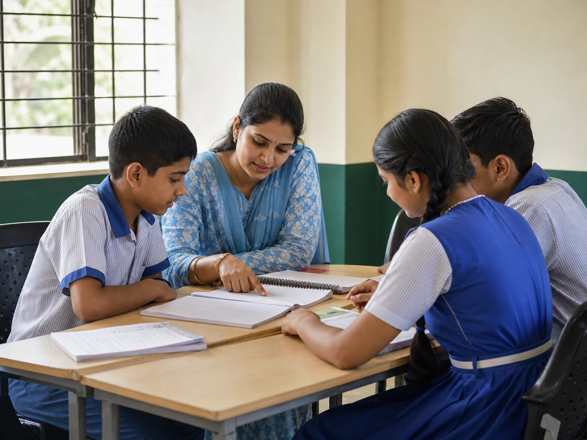 Representative image of students receiving academic support