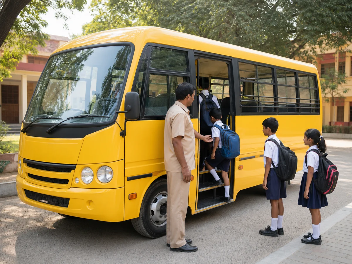 Representative image of students boarding a school bus